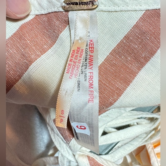 Free People Linen Blend Strappy Triangle Bra Top - Picture 7 of 8